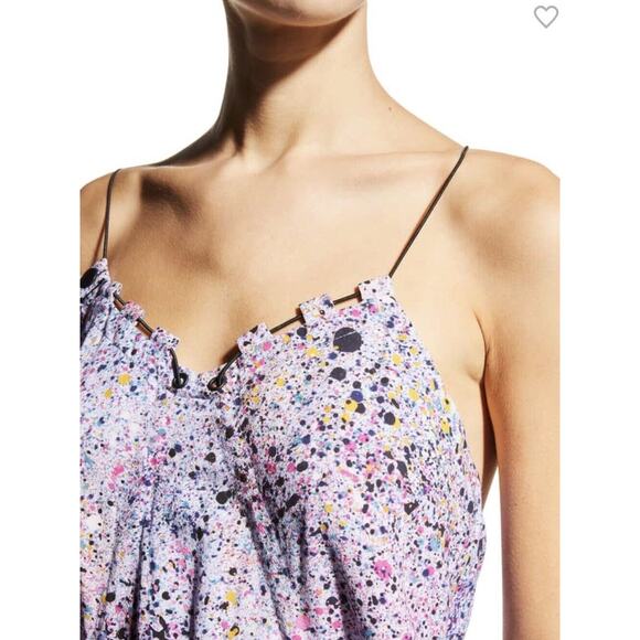 NWT MCQ Drawcord Mini Slip Dress Liliac Size medium Removable Sleeves $635 - Picture 9 of 16